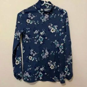 Blue turtleneck sweater